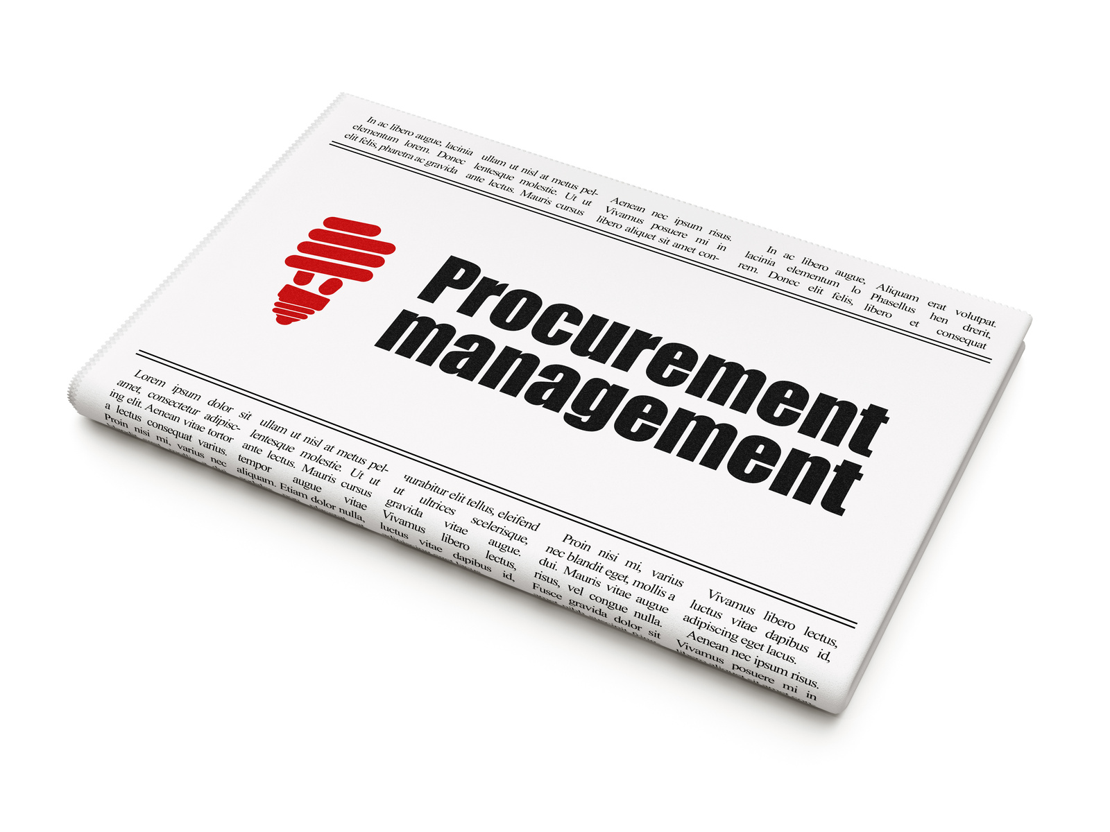 Business concept: newspaper with Procurement Management